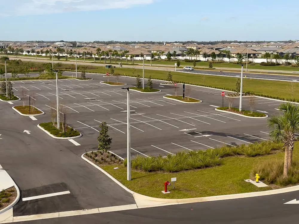 weed-free parking lot