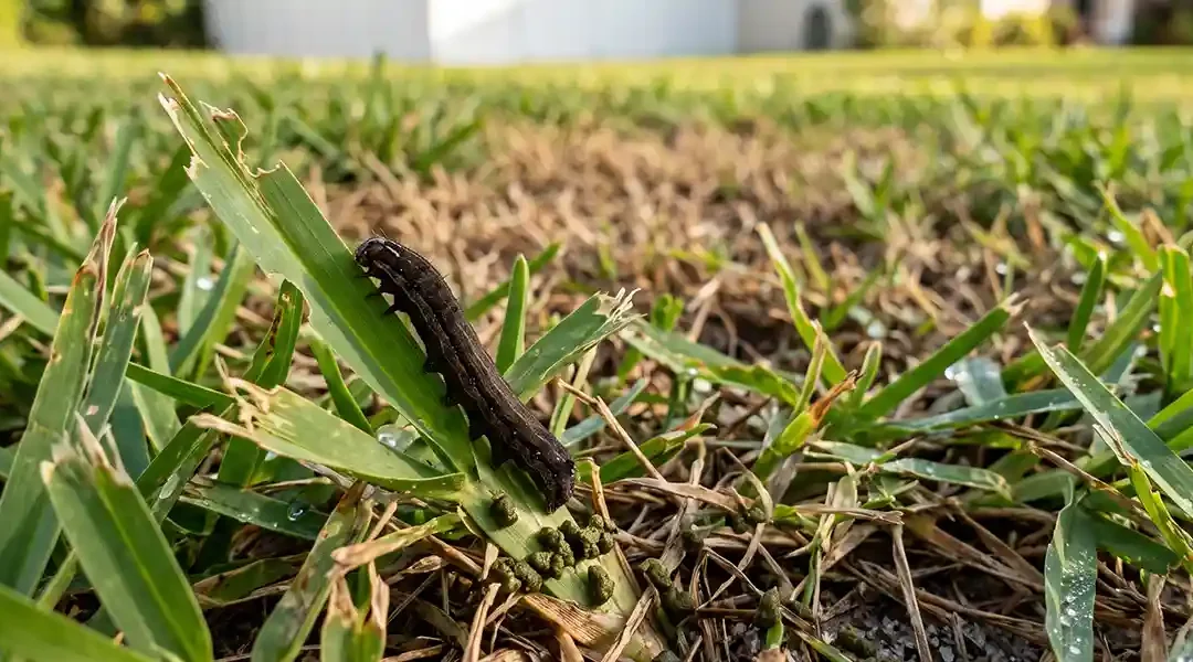 What Does Fall Armyworm Damage Look Like in Jacksonville Lawns?